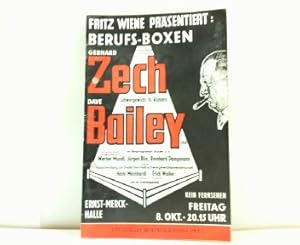 Immagine del venditore per Offizielles Boxprogramm. Fritz Wiene Prsentiert: Berufs-Boxen. Gerhard Zech / Dave Bailey. 8. Oktober 1965. venduto da Antiquariat Ehbrecht - Preis inkl. MwSt.