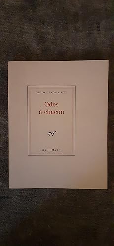 Seller image for ODES A CHACUN. for sale by Librairie Sainte-Marie