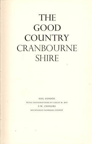 Seller image for The Good Country Cranbourne Shire for sale by Michael Moons Bookshop, PBFA