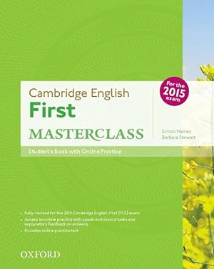 Image du vendeur pour Cambridge English: First Masterclass: Student's Book and Online Practice Pack (Book & Merchandise) mis en vente par AussieBookSeller