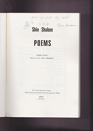 Imagen del vendedor de Poems a la venta por Meir Turner