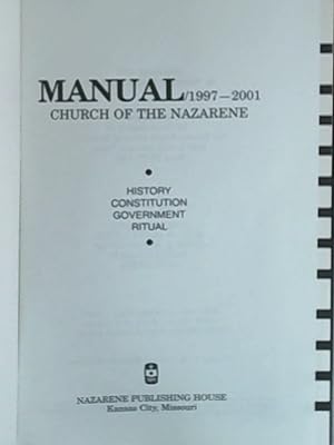Bild des Verkufers fr Church of the Nazarene Manual 1997 - 2001 zum Verkauf von Archives Books inc.
