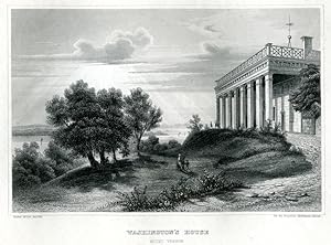 Washington's Haus, Mount Vernon - Stahlstich