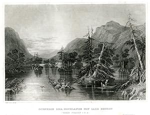 Scenerie der Hochlande bey Lake George - Stahlstich