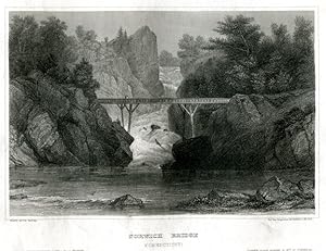 Norwich Bridge (Connecticut) - Stahlstich
