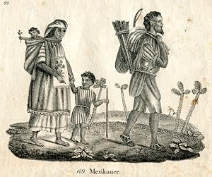 Mexikaner - Völkerkunde - Lithographie