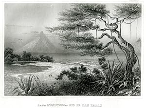 An der Mündung des Rio de las Lajas - Nicaragua - Stahlstich