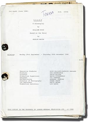 Bild des Verkufers fr Scoop (Original screenplay for the 1987 film) zum Verkauf von Royal Books, Inc., ABAA
