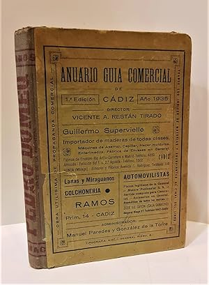 Anuario guia comercial de Cádiz, año 1935. Primera edición.