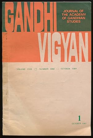 Imagen del vendedor de Gandhi Vigyan: Journal of the Academy of Gandhian Studies, Volume Five, Number One, October, 1981 a la venta por D. Anthem, Bookseller