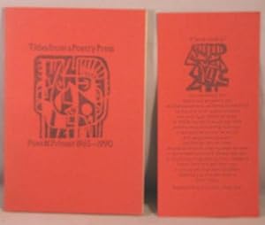 Seller image for Titles From a Poetry Press; An account of small-press publishing at Poet & Printer 1965 to 1990. for sale by Bucks County Bookshop IOBA