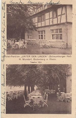 Godesberg a. Rhein. Hotel-Pension "Unter den Linden" (Schaumburger Hof).
