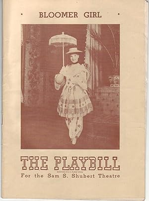 Imagen del vendedor de Playbill For the Sam S. Shubert Theatre : Bloomer Girl a la venta por Books Do Furnish A Room