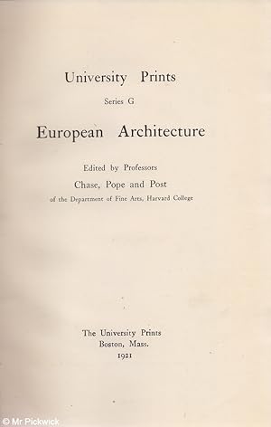 University Prints Series G European Architecture