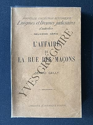 L'AFFAIRE DE LA RUE DES MACONS