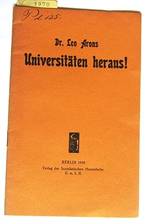 Universitäten heraus!