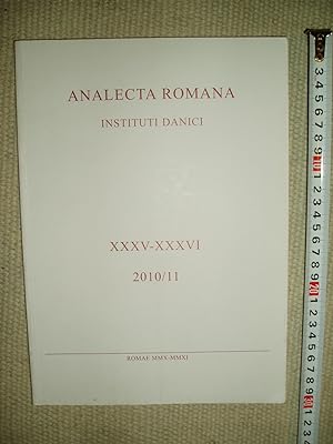 Image du vendeur pour Analecta Romana Instituti Danici : XXXV-XXXVI : 2010/11 mis en vente par Expatriate Bookshop of Denmark