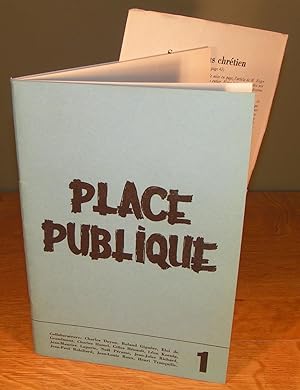 PLACE PUBLIQUE (Les cahiers de la place publique) no. 1 1951