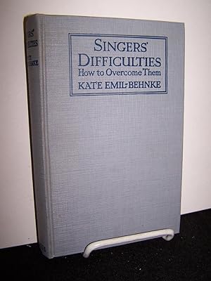 Immagine del venditore per Singer's Difficulties: How to Overcome Them. venduto da Zephyr Books