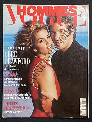 VOGUE HOMMES-N°157-MARS 1993-RICHARD GERE-CINDY CRAWFORD