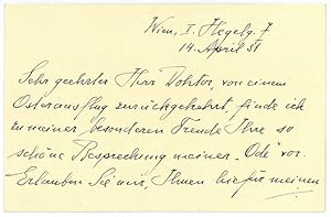 Seller image for Eigenh. Brief mit U. for sale by Antiquariat INLIBRIS Gilhofer Nfg. GmbH