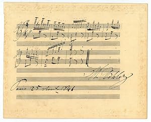 Immagine del venditore per Autograph musical quotation signed. venduto da Antiquariat INLIBRIS Gilhofer Nfg. GmbH