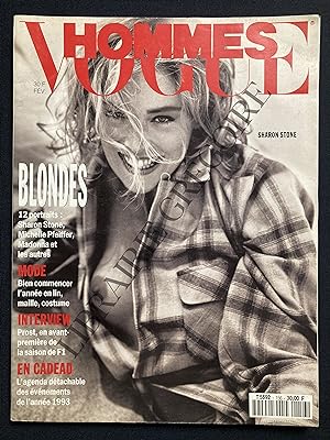 VOGUE HOMMES-N°156-FEVRIER 1993-SHARON STONE