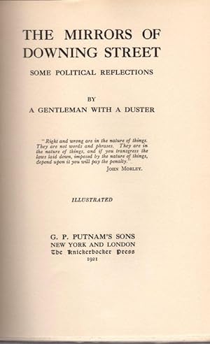 Seller image for The Mirrors of Downing Street: Some Political Reflections By A Gentleman With A Duster for sale by Clausen Books, RMABA