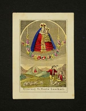 ?Ursprung St. Maria Luschari". Kolor. Lithographie.