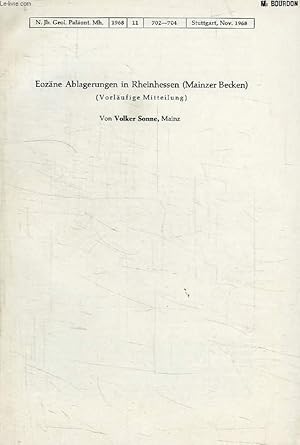 Bild des Verkufers fr EOZNE ABLAGERUNGEN IN RHEINHESSEN (MAINZER BECKEN) (VORLUFIGE MITTEILUNG) zum Verkauf von Le-Livre