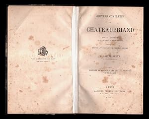 Bild des Verkufers fr Oeuvres compltes de Chateaubriand Tome X : Nouvelle Edition revue avec soin sur les Editions Originales. Precedee d'une etude Litteraire sur Chateaubriand par Sainte-Beuve; Tome 10: Histoire de France - Les quatre Stuarts. Vie de Rance. zum Verkauf von Antiquariat Peda