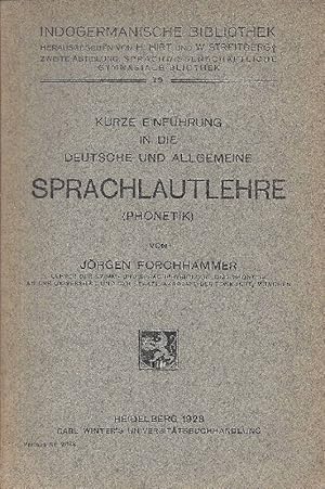 Bild des Verkufers fr Kurze einfhrung in die deutsche und allgemeine Sprachlautlehre(Phonetik). zum Verkauf von Antiquariat Lcke, Einzelunternehmung