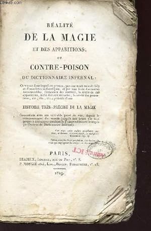 Bild des Verkufers fr REALITE DE LA MAGIE ET DES APPARITIONS OU CONTRE-POISON DU DICTIONNAIRE INFERNAL - Prcd D'Une Histoire Trs-Prcise De La Magie. zum Verkauf von Le-Livre