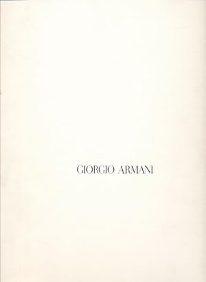 Bild des Verkufers fr Giorgio Armani. Collezione Autunno Inverno 1990/91. Citazioni da opere di Ernest Hemingway, Dino Buzzati, Tao Yuan Ming. zum Verkauf von Fundus-Online GbR Borkert Schwarz Zerfa