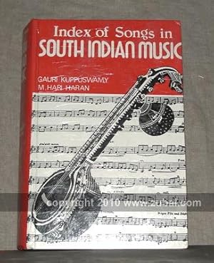 Bild des Verkufers fr Index of Songs in South Indian Music zum Verkauf von Zubal-Books, Since 1961