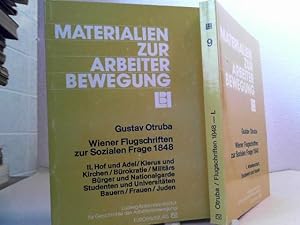 Wiener Flugschriften zur sozialen Frage 1848 [komplett in 2 Bänden]. - I. Arbeiterschaft, Handwer...