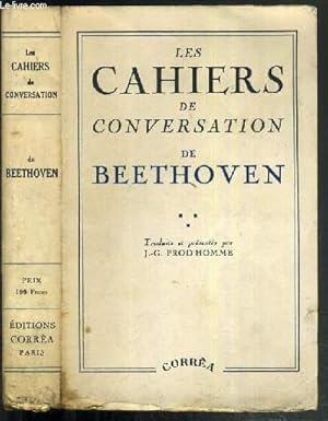 Bild des Verkufers fr CAHIERS DE CONVERSATION DE BEETHOVEN (1819-1827) / COLLECTION MUSIQUE. zum Verkauf von Le-Livre