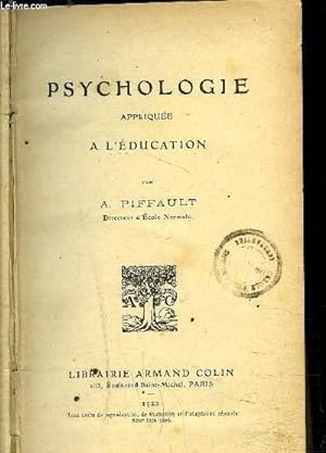 Bild des Verkufers fr PSYCHOLOGIE APPLIQUEE A L'EDUCATION zum Verkauf von Le-Livre