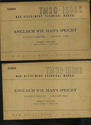 German War department technical Manual TM 30 - 1506. Englisch wie man's spricht. Elementarkurs in...