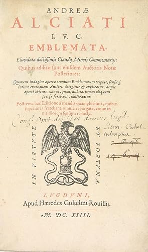 Image du vendeur pour Emblemata elucidata doctissimis Claudij Minois Commentarijs: Quibus additae sunt eiusdem Auctoris Not Posteriores.suivi de: Not posterioresad Alciata emblemata per Claudium Minoem mis en vente par Philippe Lucas Livres Anciens