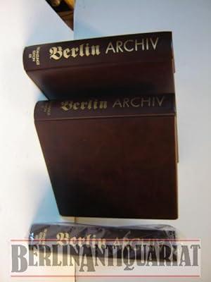 Imagen del vendedor de fr das Berlin Archiv .des Archiv-Verlages Braunschweig. Besonders fe die "Ergnzugs Edition". Vorhanden sind z.Z. die Nummern 1 ca. 20 (rmisch I - XX). a la venta por BerlinAntiquariat, Karl-Heinz Than