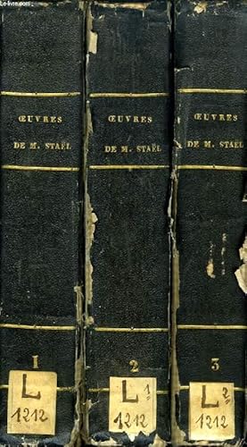 Image du vendeur pour OEUVRES DE Mme LA BARONNE DE STAEL-HOLSTEIN, 3 TOMES mis en vente par Le-Livre