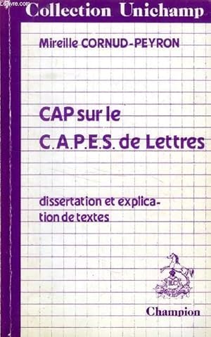 Imagen del vendedor de CAP SUR LE CAPES DE LETTRES a la venta por Le-Livre