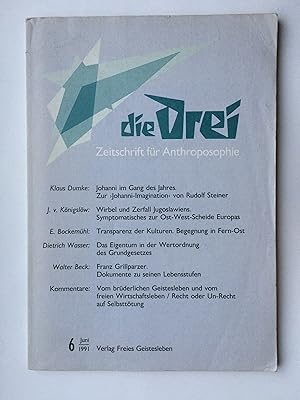 Imagen del vendedor de Die Drei. Zeitschrift fr Anthroposophie. Heft Nr. 6, Juni 1991, 61. Jahrgang a la venta por Bildungsbuch