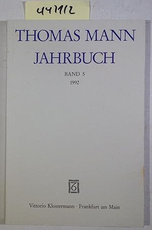 Seller image for Thomas Mann Jahrbuch Band 5 - 1992 for sale by Antiquariat Trger