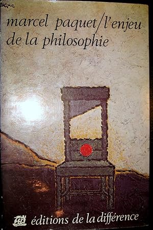 Imagen del vendedor de L'Enjeu de la philosophie. a la venta por Le Chemin des philosophes
