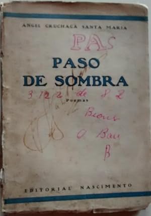 Bild des Verkufers fr Paso de sombra. Poemas zum Verkauf von Librera Monte Sarmiento