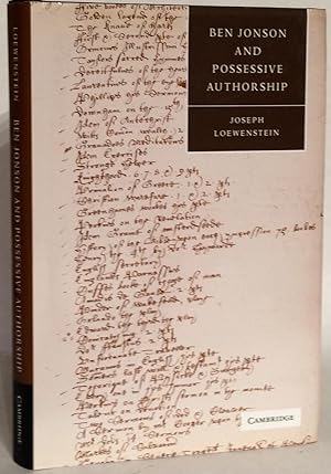 Imagen del vendedor de Ben Jonson and Possessive Authorship. a la venta por Thomas Dorn, ABAA