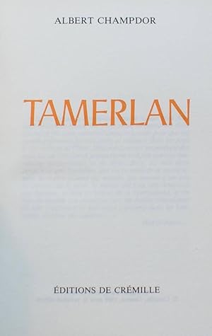 Imagen del vendedor de Les personnages maudits de l'histoire : Tamerlan a la venta por Aberbroc