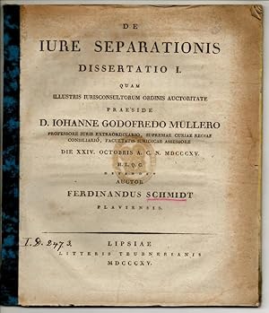 De iure separationis Dissertatio I.